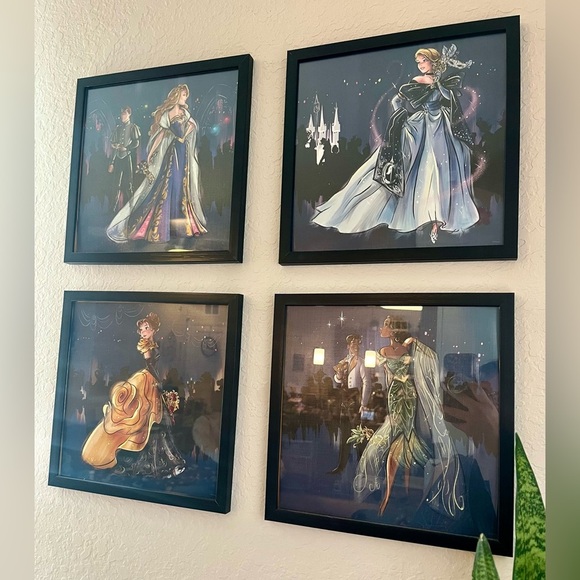 Princess Cinderella Disney Designer Midnight Masquerade Framed Lithograph Print - Picture 5 of 6